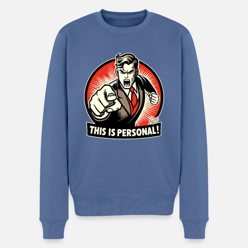 Das ist persönlich! - Männer Premium Bio Pullover - Taubenblau
