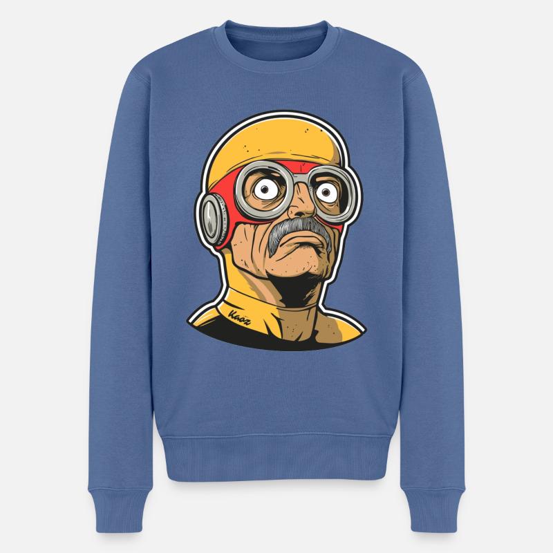 Alter Super Held - Männer Premium Bio Pullover - Taubenblau