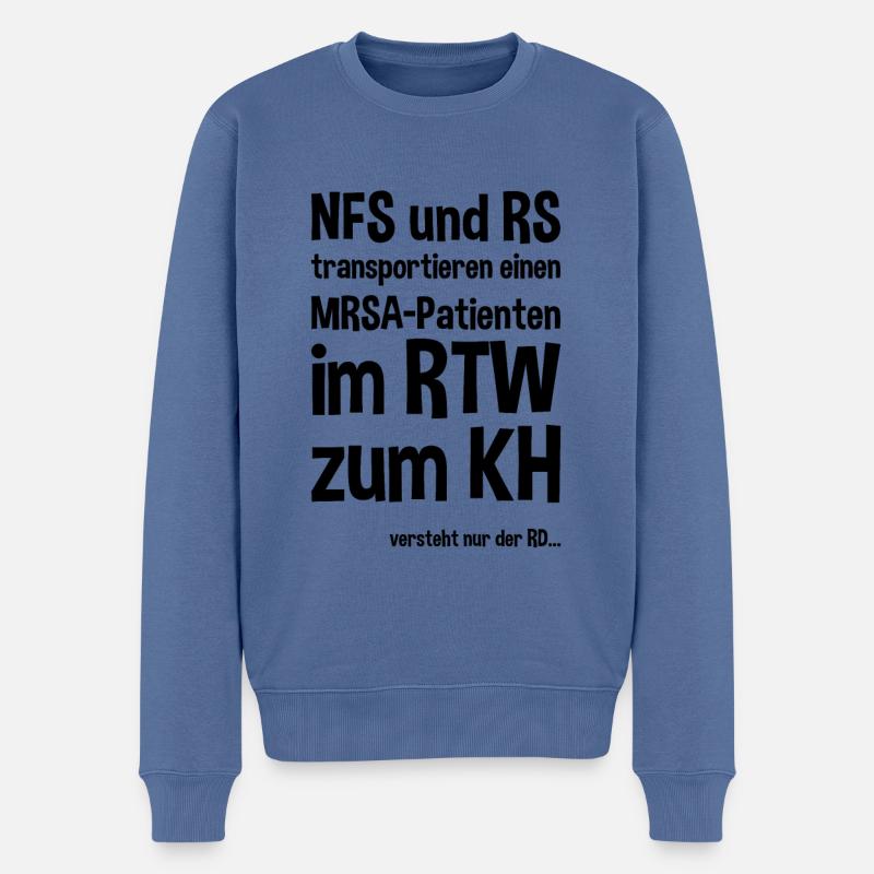 Notfallsanitäter Rettungssanitäter Spruch - Männer Premium Bio Pullover - Taubenblau