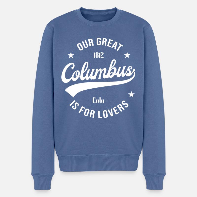 Columbus Ohio - Männer Premium Bio Pullover - Taubenblau
