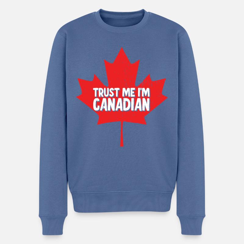Croyez-moi, je suis Canadien - Pull Premium bio Homme - bleu pigeon