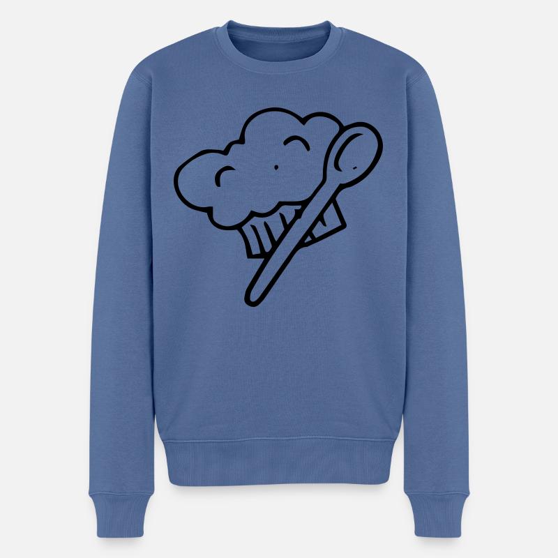 Koch Sternekoch Hobbykoch - Männer Premium Bio Pullover - Taubenblau