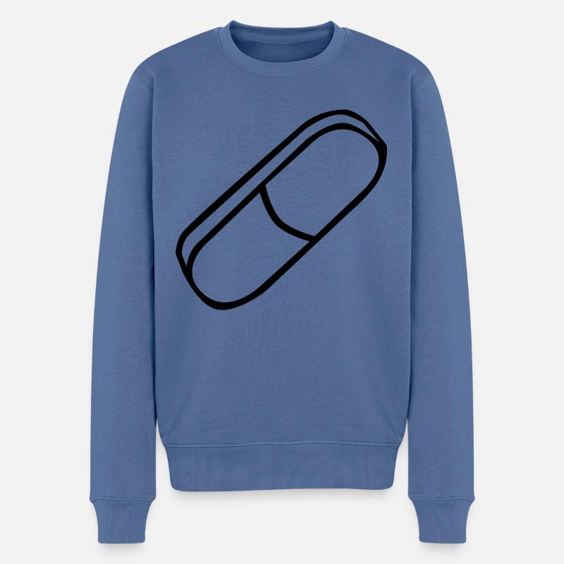 Radierer Gummi Radiergummi - Männer Premium Bio Pullover - Taubenblau