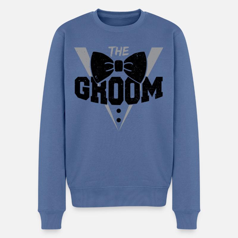 The Groom - Ehe - Männer Premium Bio Pullover - Taubenblau
