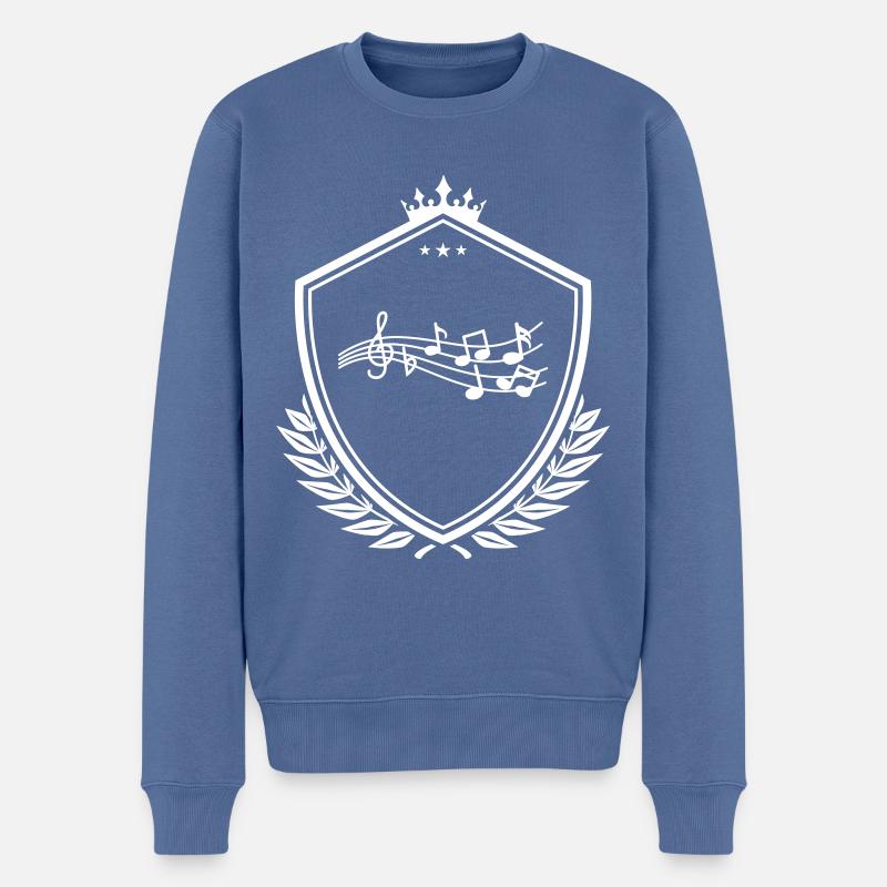 Partitions Armoiries - Pull Premium bio Homme - bleu pigeon