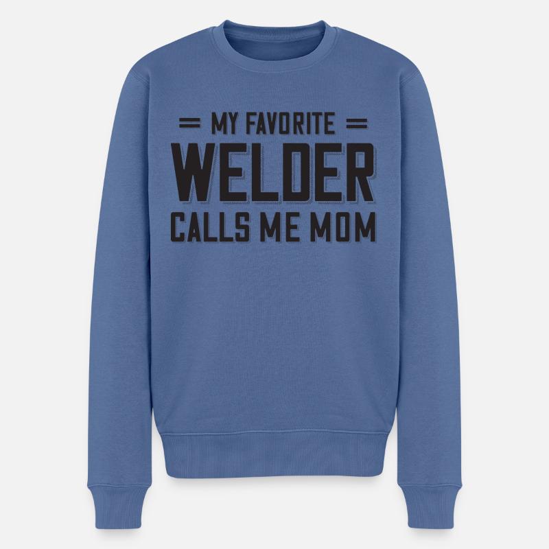 Tenue de soudeur pour soudeurs - Pull Premium bio Homme - bleu pigeon