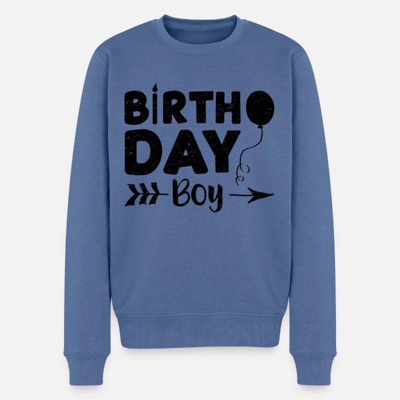 Birthday Boy - Birthday - Männer Premium Bio Pullover - Taubenblau