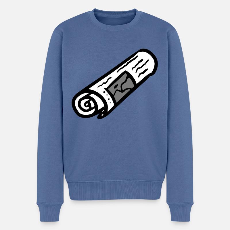 Zeitungsausträger Zeitung newspaper - Männer Premium Bio Pullover - Taubenblau