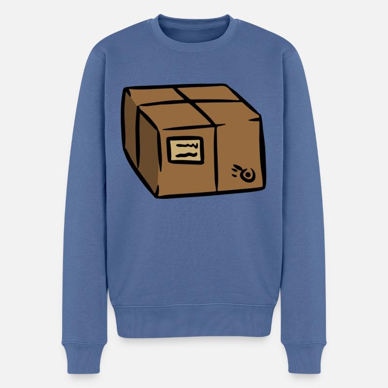 Paket Zusteller Paketbote Geschenkidee - Männer Premium Bio Pullover - Taubenblau