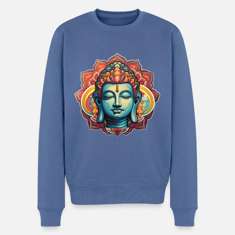 InnerPeaceWear - Pull Premium bio Homme - bleu pigeon