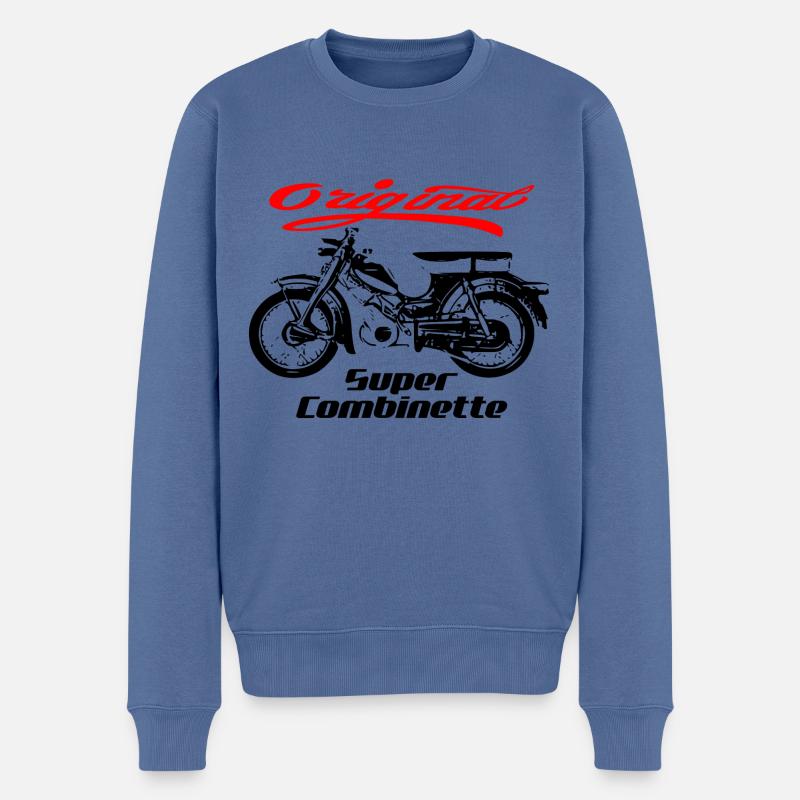 Zündapp Super Cobinette Moped Kult - Männer Premium Bio Pullover - Taubenblau