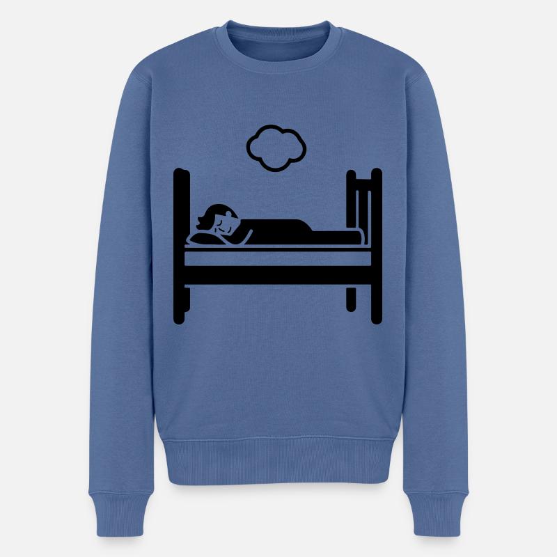 Lit de couchage - Pull Premium bio Homme - bleu pigeon