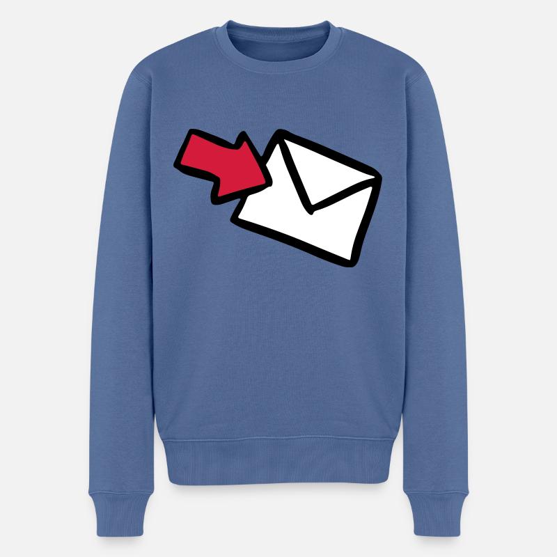 Lettre e-mail mail lettre lettre message envoi - Pull Premium bio Homme - bleu pigeon