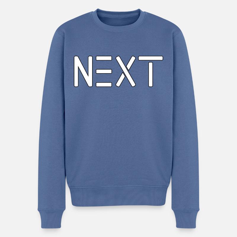 NEXTdesign - Männer Premium Bio Pullover - Taubenblau