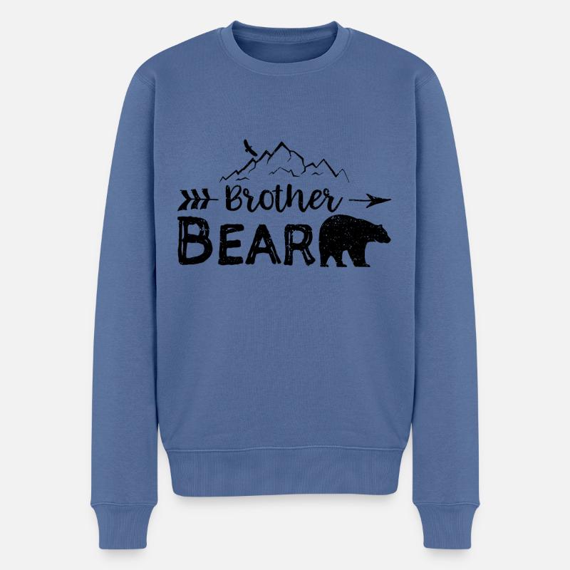 Brother Bear - Bruder - Männer Premium Bio Pullover - Taubenblau