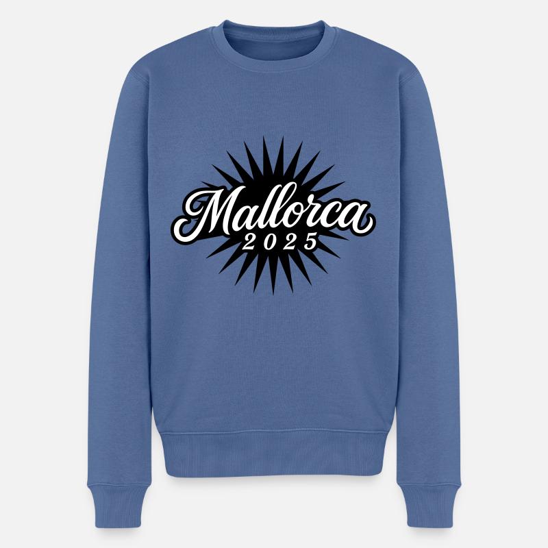 Majorque 2025 - Pull Premium bio Homme - bleu pigeon
