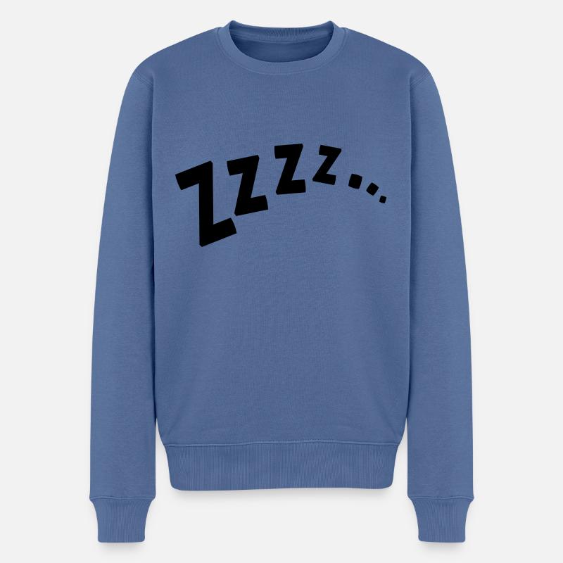 ZZZZ ... / dormir / dormir / dormir / ronfler - Pull Premium bio Homme - bleu pigeon