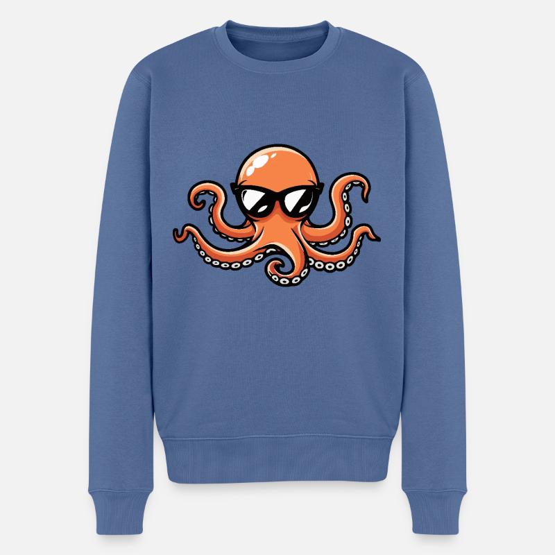 Octopus Cool BD - Pull Premium bio Homme - bleu pigeon