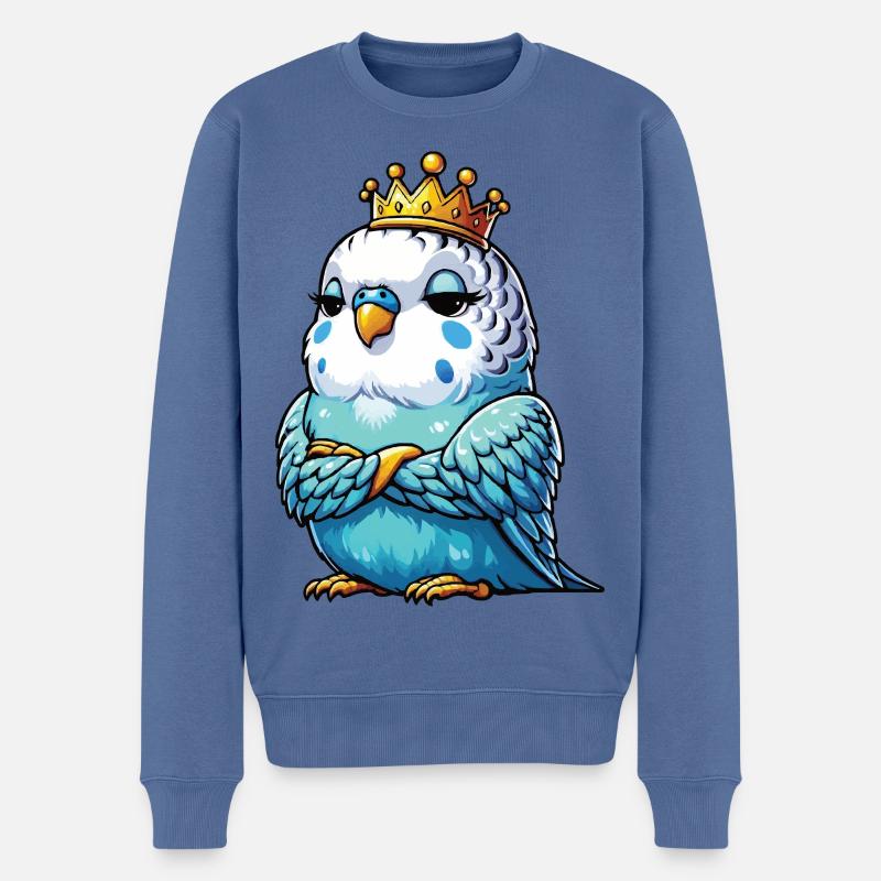 Wellensittich Wellensittichbesitzer Wellensittiche - Männer Premium Bio Pullover - Taubenblau