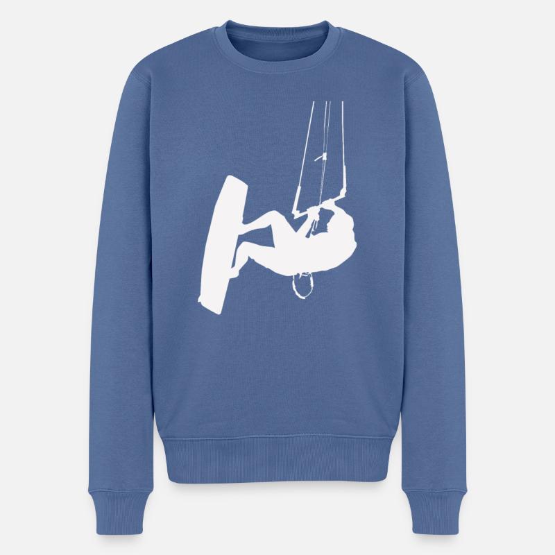 kite kiteboard - Pull Premium bio Homme - bleu pigeon