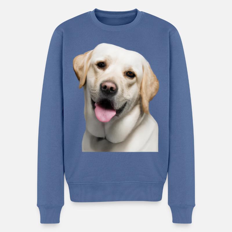 Labrador Retriever - Männer Premium Bio Pullover - Taubenblau