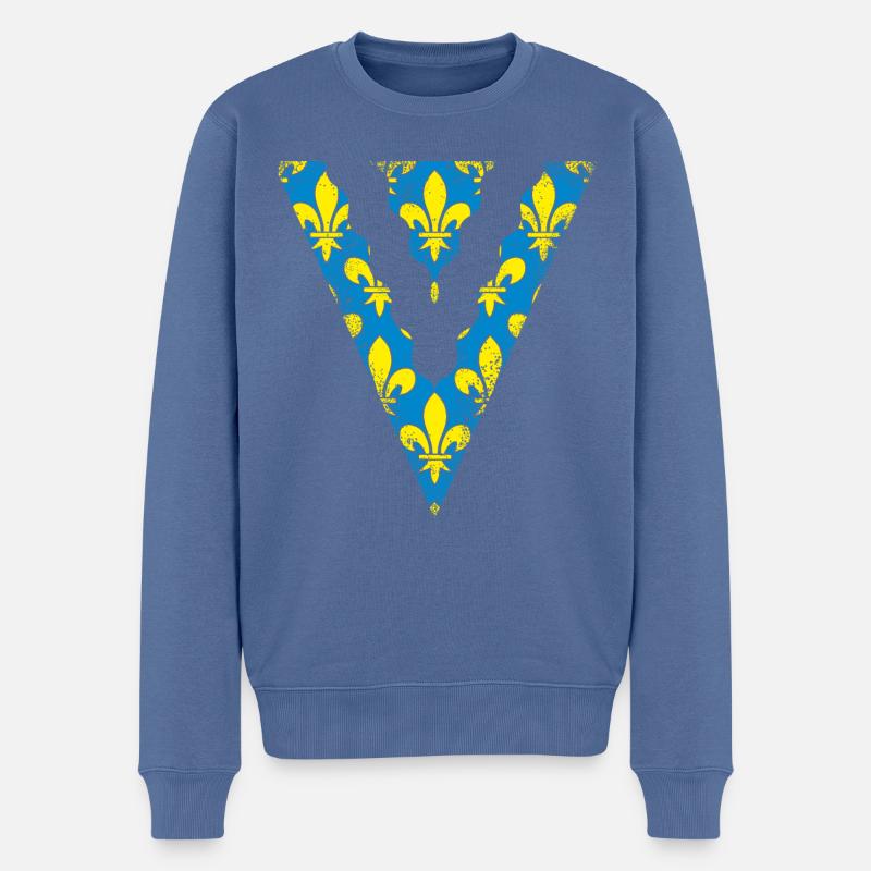 Val de Marne - Männer Premium Bio Pullover - Taubenblau