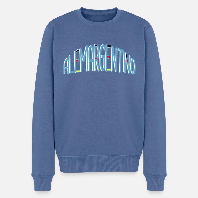 Argentinien-Deutsche deutsch-argentinisch Geschenk - Männer Premium Bio Pullover - Taubenblau
