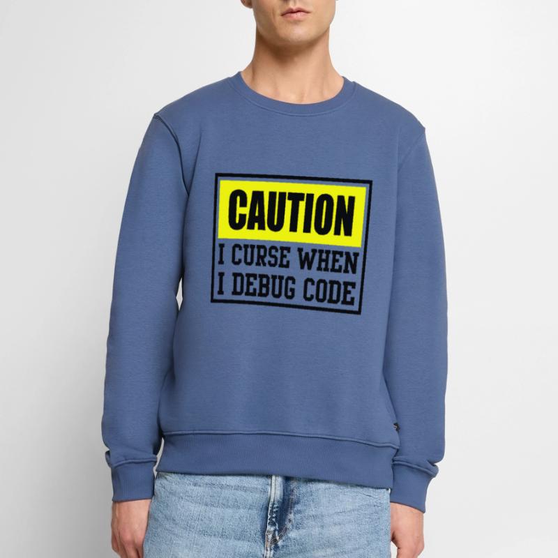 6 stages of debugging computer code coden bugs Männer Premium Bio Pullover