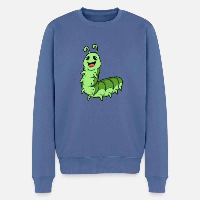 Chenille Kawaii - Pull Premium bio Homme - bleu pigeon
