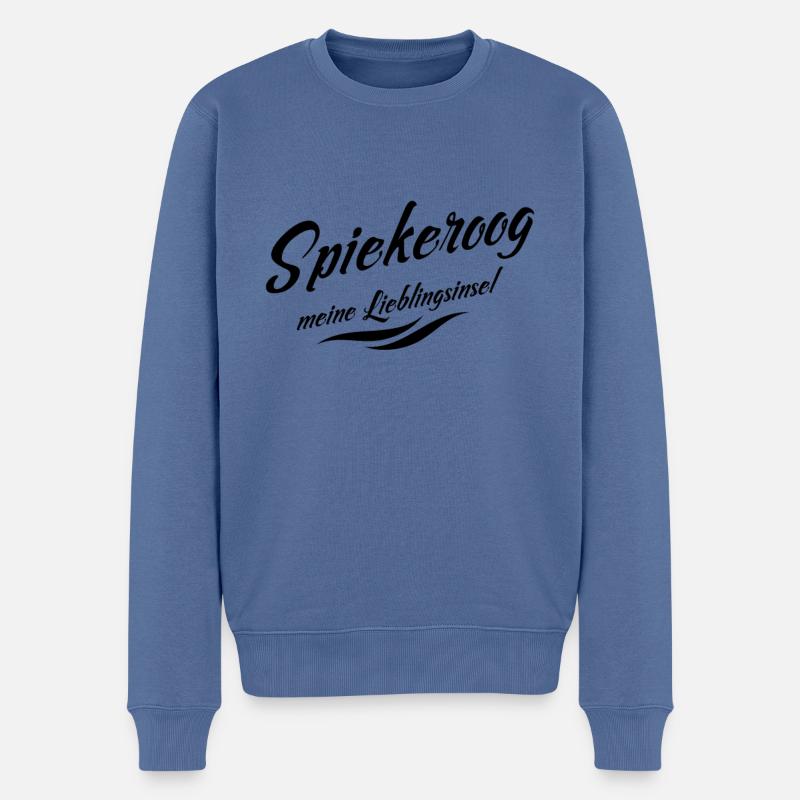Spiekeroog - meine Lieblingsinsel - Männer Premium Bio Pullover - Taubenblau