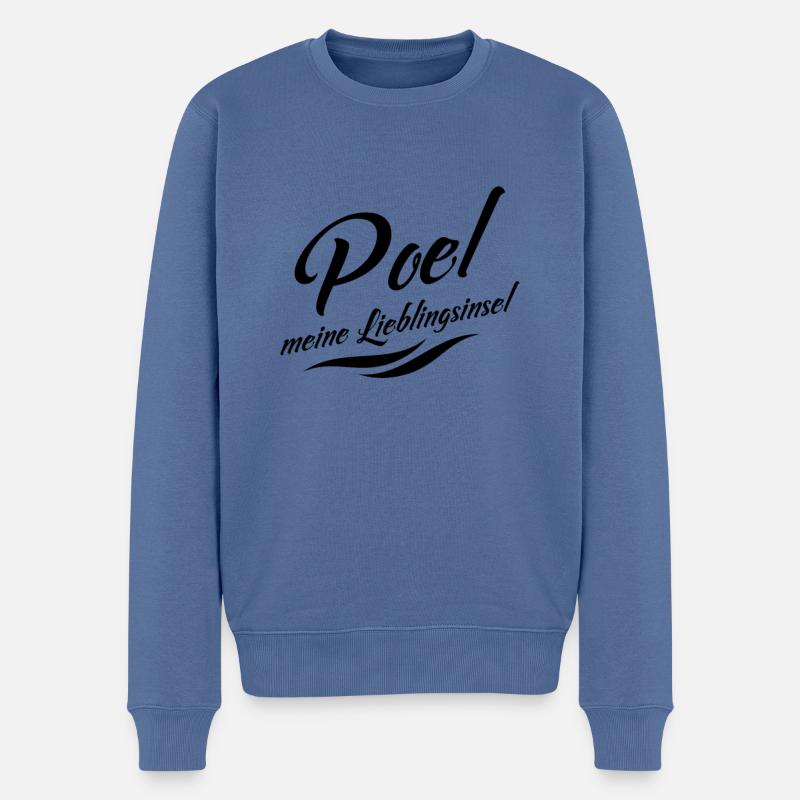 Meine Lieblingsinsel Poel - Männer Premium Bio Pullover - Taubenblau