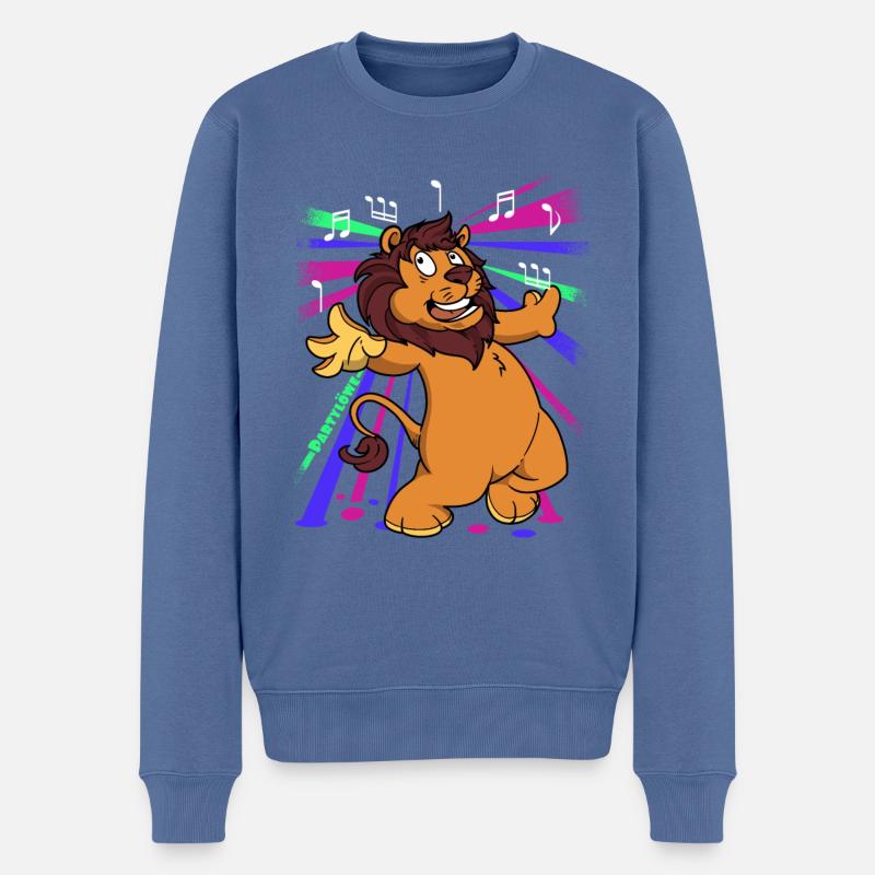 Partylöwe - Männer Premium Bio Pullover - Taubenblau