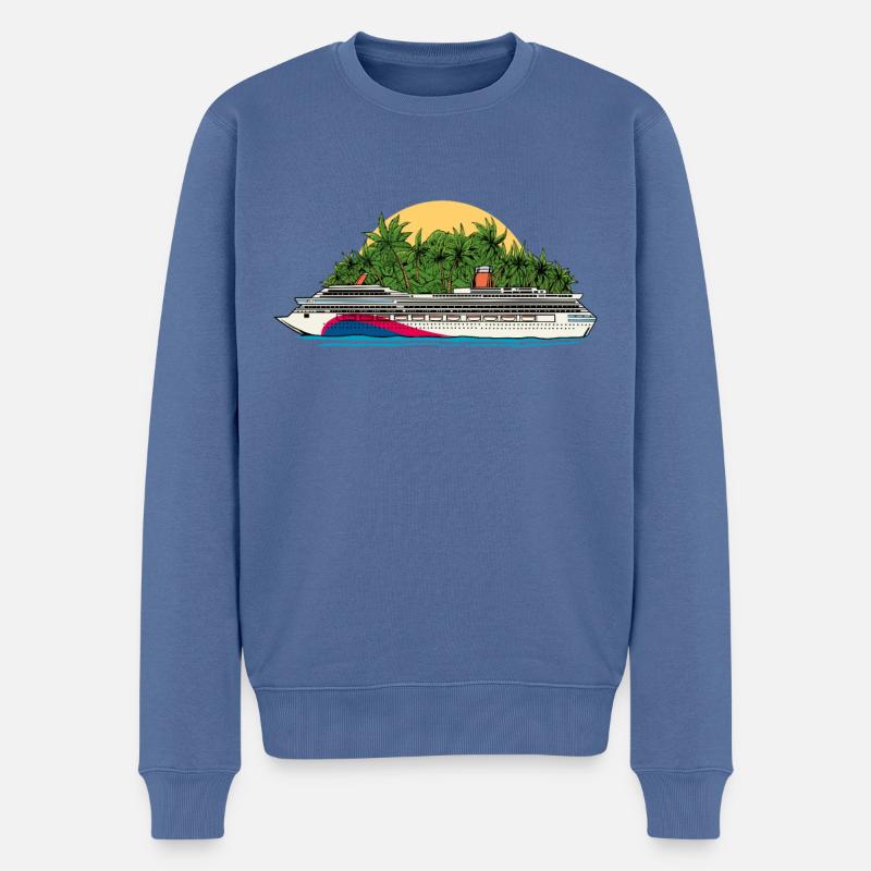 Karibik Kreuzfahrt - Männer Premium Bio Pullover - Taubenblau