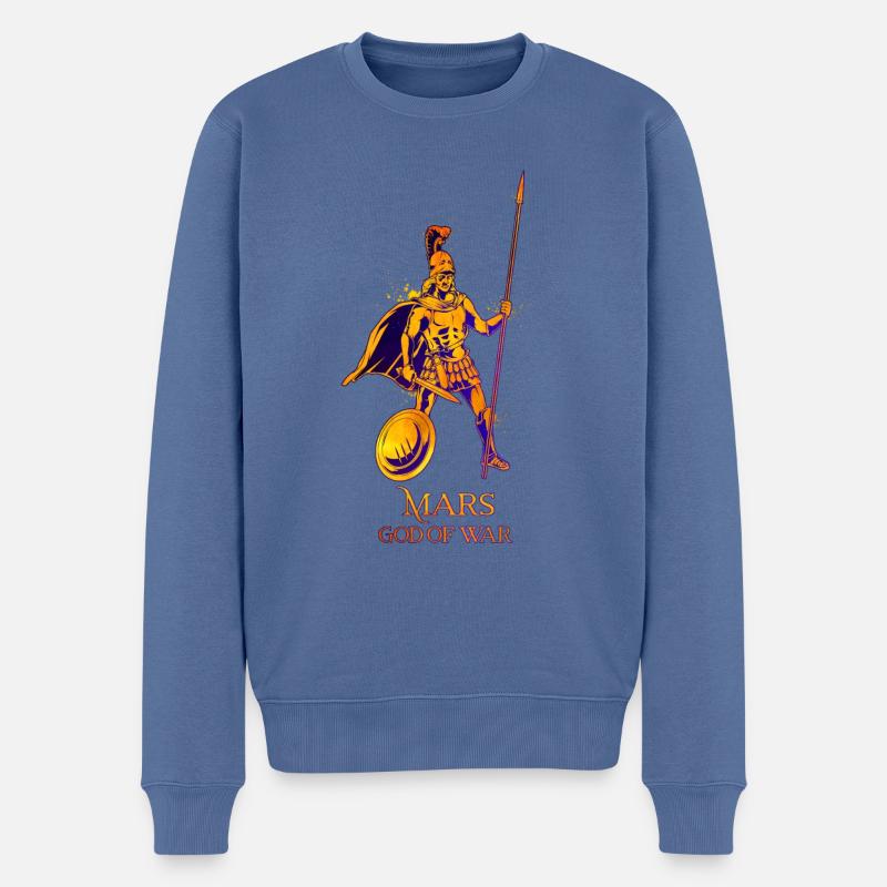 Dieu de la guerre - Mars - Pull Premium bio Homme - bleu pigeon