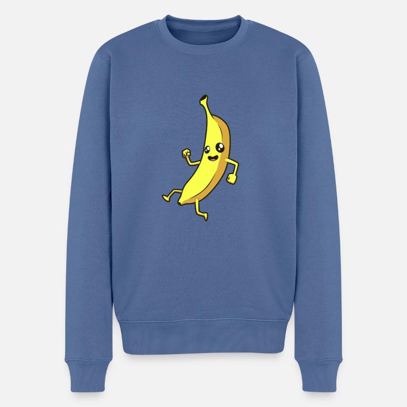 Kawaii Comic Banane - Pull Premium bio Homme - bleu pigeon