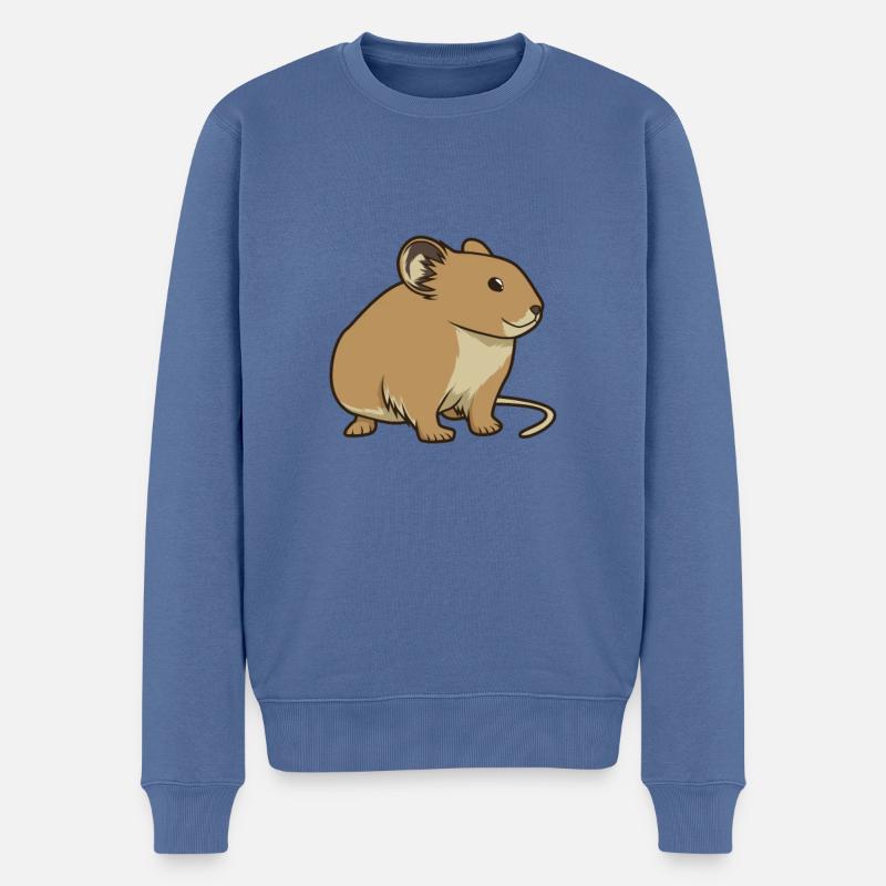 Kawaii Pika - Männer Premium Bio Pullover - Taubenblau