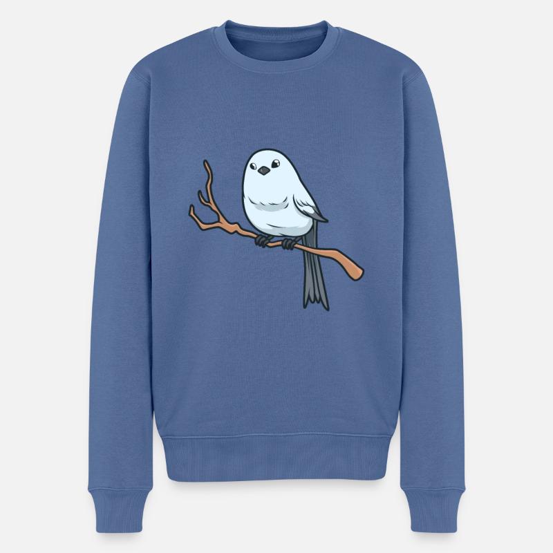 Queue Kawaii - Pull Premium bio Homme - bleu pigeon