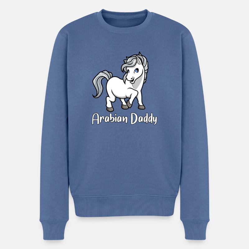 Amoureux des chevaux - Arabian Daddy - Pull Premium bio Homme - bleu pigeon