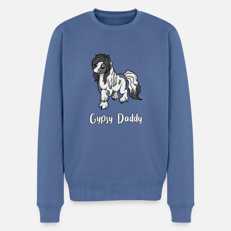 Amoureux des chevaux - Gypsy Daddy - Pull Premium bio Homme - bleu pigeon