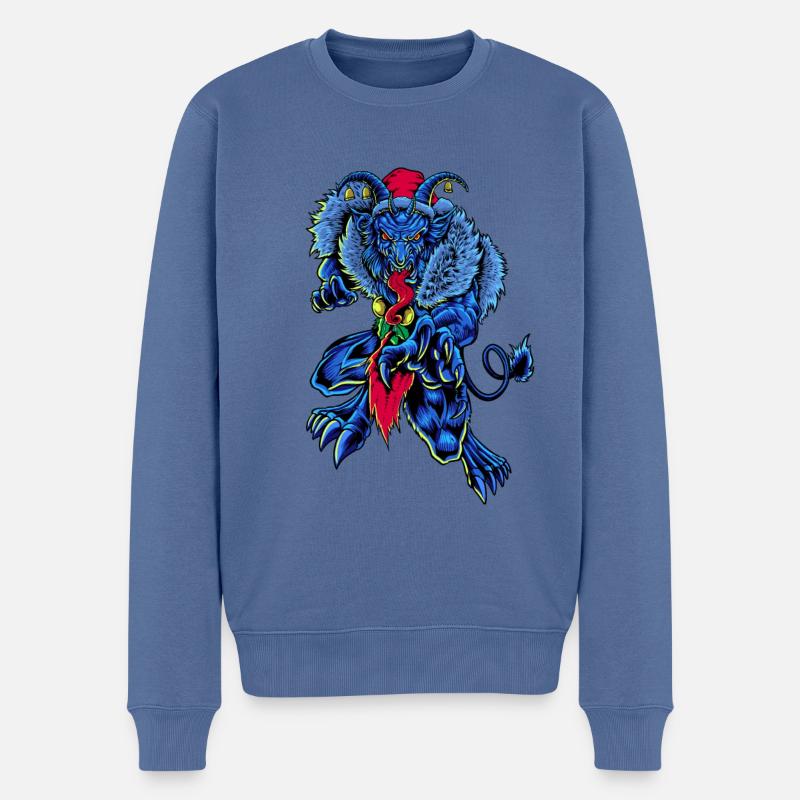 Krampus - Männer Premium Bio Pullover - Taubenblau