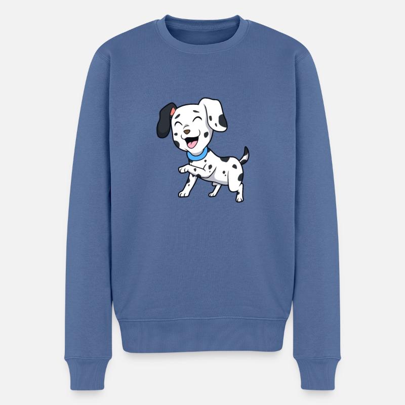 Dalmatiens Kawaii - Pull Premium bio Homme - bleu pigeon