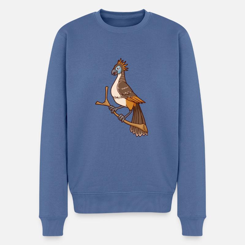 Kawaii Hoatzin - Pull Premium bio Homme - bleu pigeon