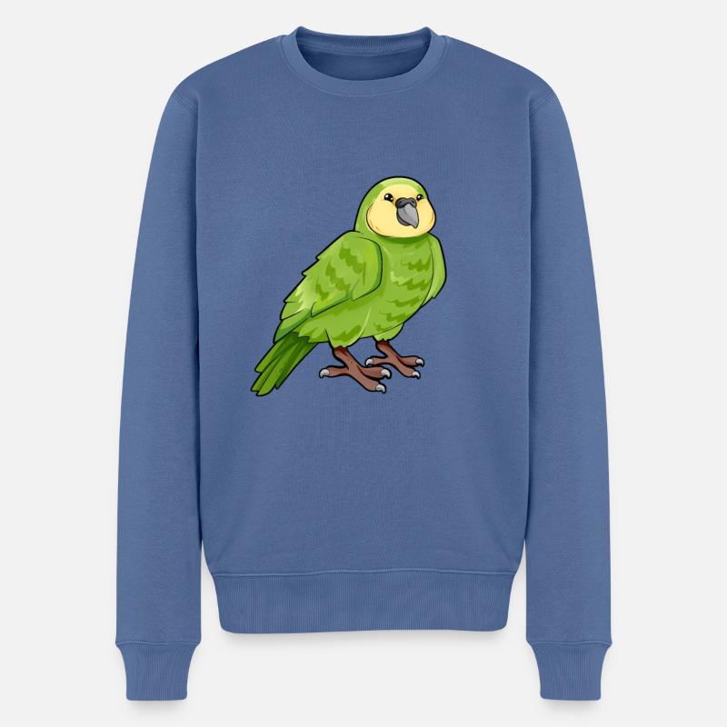 Kawaii Kakapo - Männer Premium Bio Pullover - Taubenblau