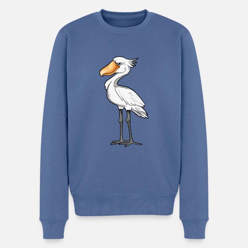 Kawaii Abu Markub - Pull Premium bio Homme - bleu pigeon