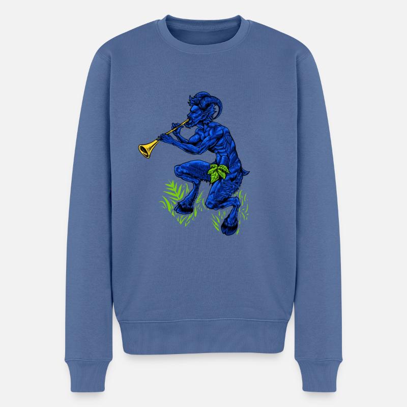 Satyr - Männer Premium Bio Pullover - Taubenblau