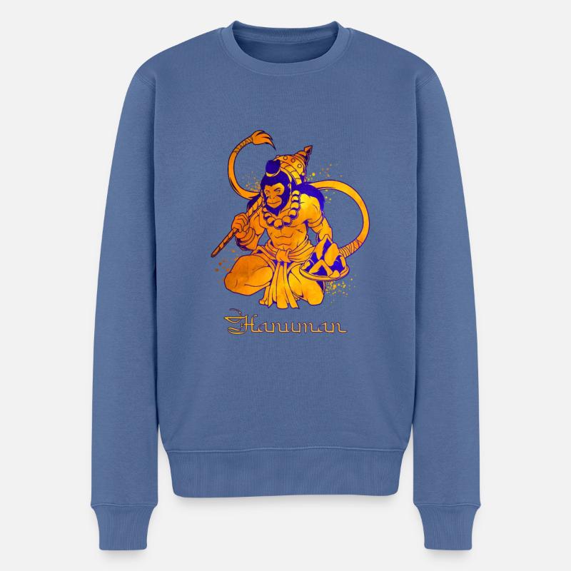Dieu hindou - Lakshmi - Pull Premium bio Homme - bleu pigeon