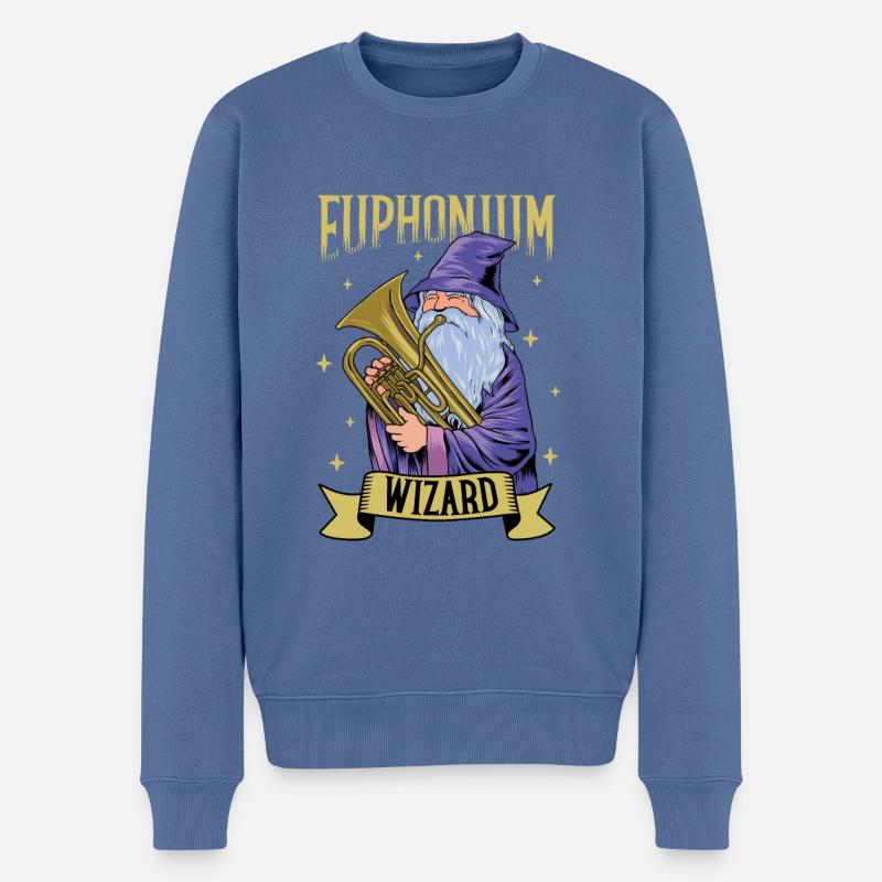 Euphonium Wizard - Euphoniste - Pull Premium bio Homme - bleu pigeon