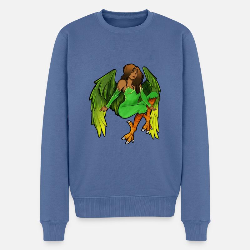 Harpie - Pull Premium bio Homme - bleu pigeon