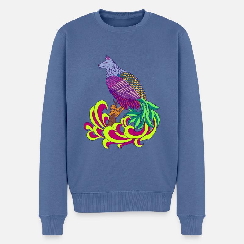 Simurgh - Männer Premium Bio Pullover - Taubenblau