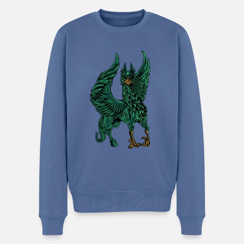 Hippogryph - Männer Premium Bio Pullover - Taubenblau